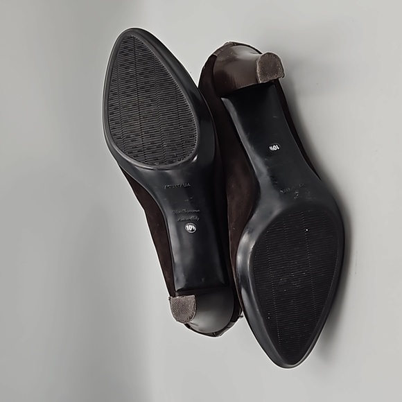 Aquatalia Marvin K Riley Dark Brown Suede Back Zipper Ankle Boots Women 10.5 - Picture 11 of 13